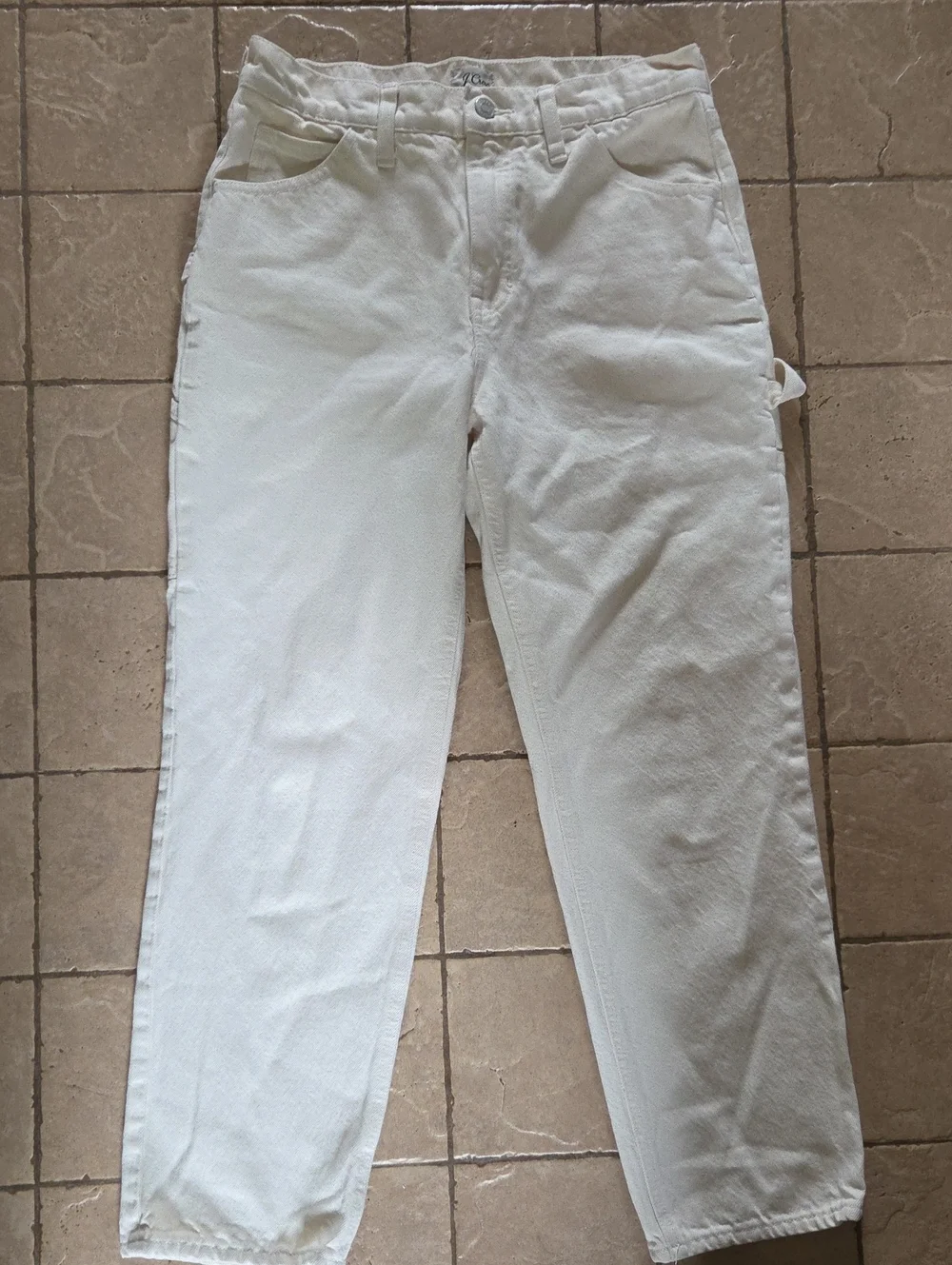 J. Crew Cream Carpenter Jeans